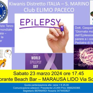 KC Elimo Paceco – Epilepsy Day: Incontro dibattito sulla gestione della malattia e sulle problematiche in ambito pediatrico