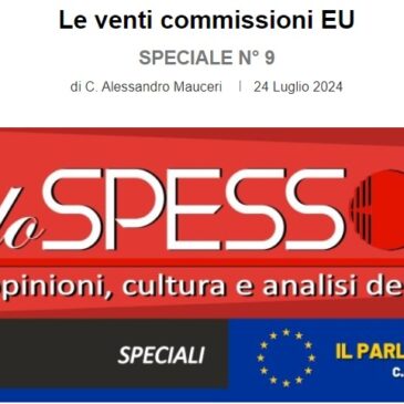 Dal Chair C. A. Mauceri – Continuano su “Lo Spessore” le puntate sull’Unione Europea