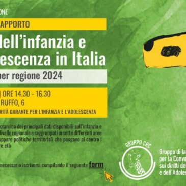 Dal Chair Osservatorio dei Diritti dei Minori – Presentazione del Rapporto sui diritti dell’Infanzia elaborato dal Gruppo di lavoro per la Convenzione sui diritti dell’infanzia (CRC)