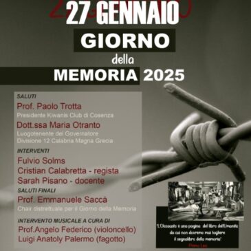 KC Cosenza – Il club celebra il Giorno della Memoria