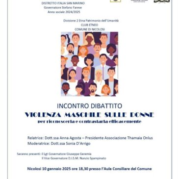 KC Etneo – Incontro sul tema della violenza maschile sulla donna