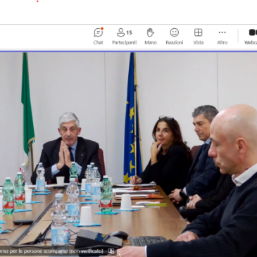 Dal Chair MSNA e MS C. Alessandro Mauceri – Partecipazione alla riunione della Consulta del Comm. Straord. Pers. Scomparse