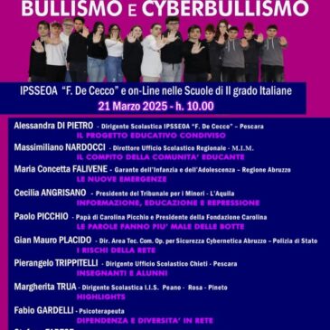 Dal Chair Modesto Lanci – Giornata kiwaniana nazionale di contrasto al bullismo e cyberbullismo – 21 marzo 2025