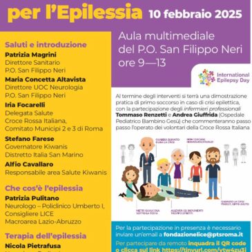 Dal Chair Giornata Epilessia Marta Piccioli –  Evento il 10 febbraio 2025 ore 9,00-13,00 in presenza a Roma e in streaming