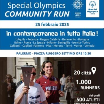 Divisione 6 Sicilia – Partecipazione alla Communiy Run di Special Olympics