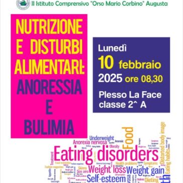 KC Augusta – “Nutrizione e disturbi alimentari: anoressia e bulimia” presso l’I.C. Orso M. Corbino con i Builders